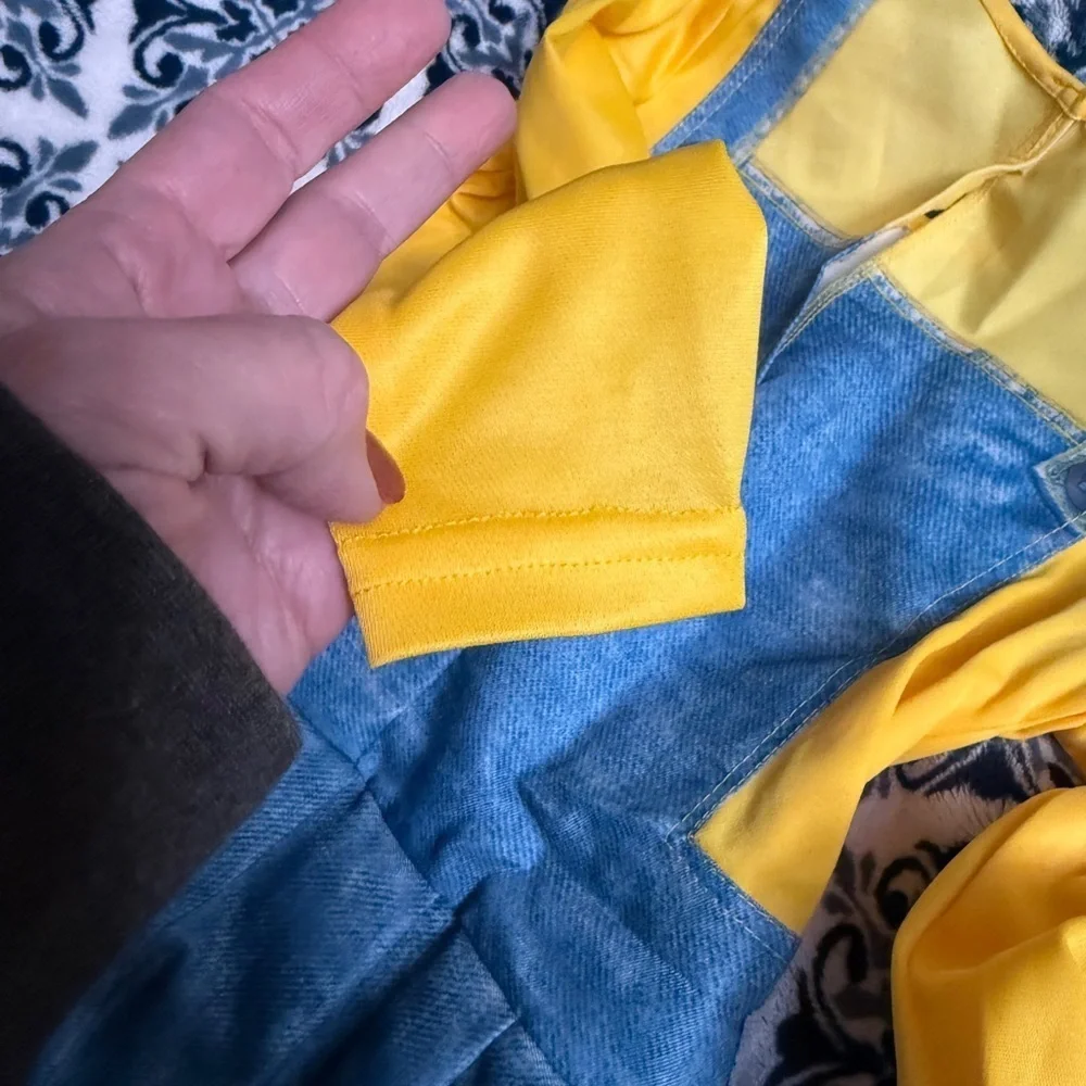 Rubie's Despicable Me Minions Girls sz M Yellow Blue Costume Dress& Goggles NEW